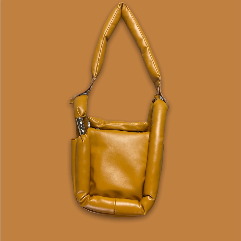 Brown Faux Leather Small Bag